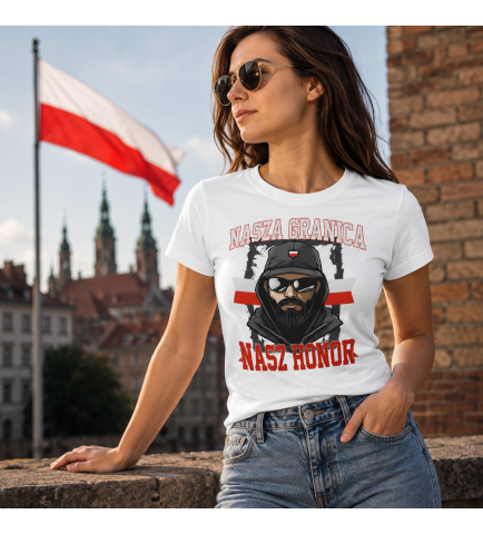 KOSZULKA DAMSKA PATRIOTYCZNI NASZA GRANICA
